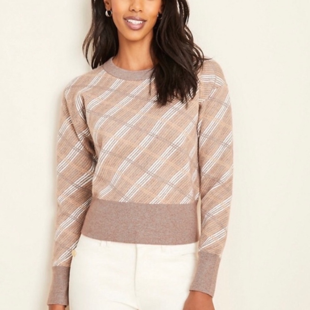 Ann Taylor plaid sweater